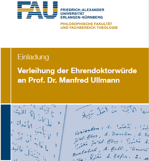 Zum Artikel "Verleihung der Ehrendoktorwürde an Prof. Dr. Manfred Ullmann"